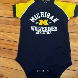 Michigan Wolverines Kids One Piece - Navy and Yellow